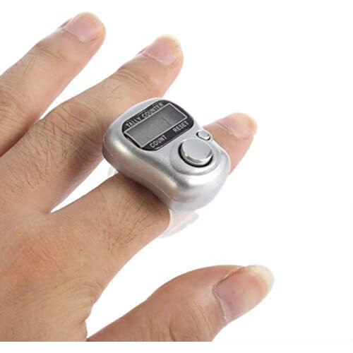 GLUN Multiuse Finger Jaap Counter Portable Hand Finger Counting Machine Digital Head Electronic Tally Counter (Normal)