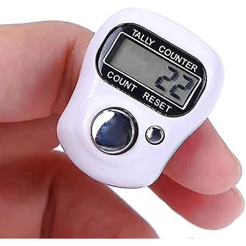 GLUN Multiuse Finger Jaap Counter Portable Hand Finger Counting Machine Digital Head Electronic Tally Counter (Normal)