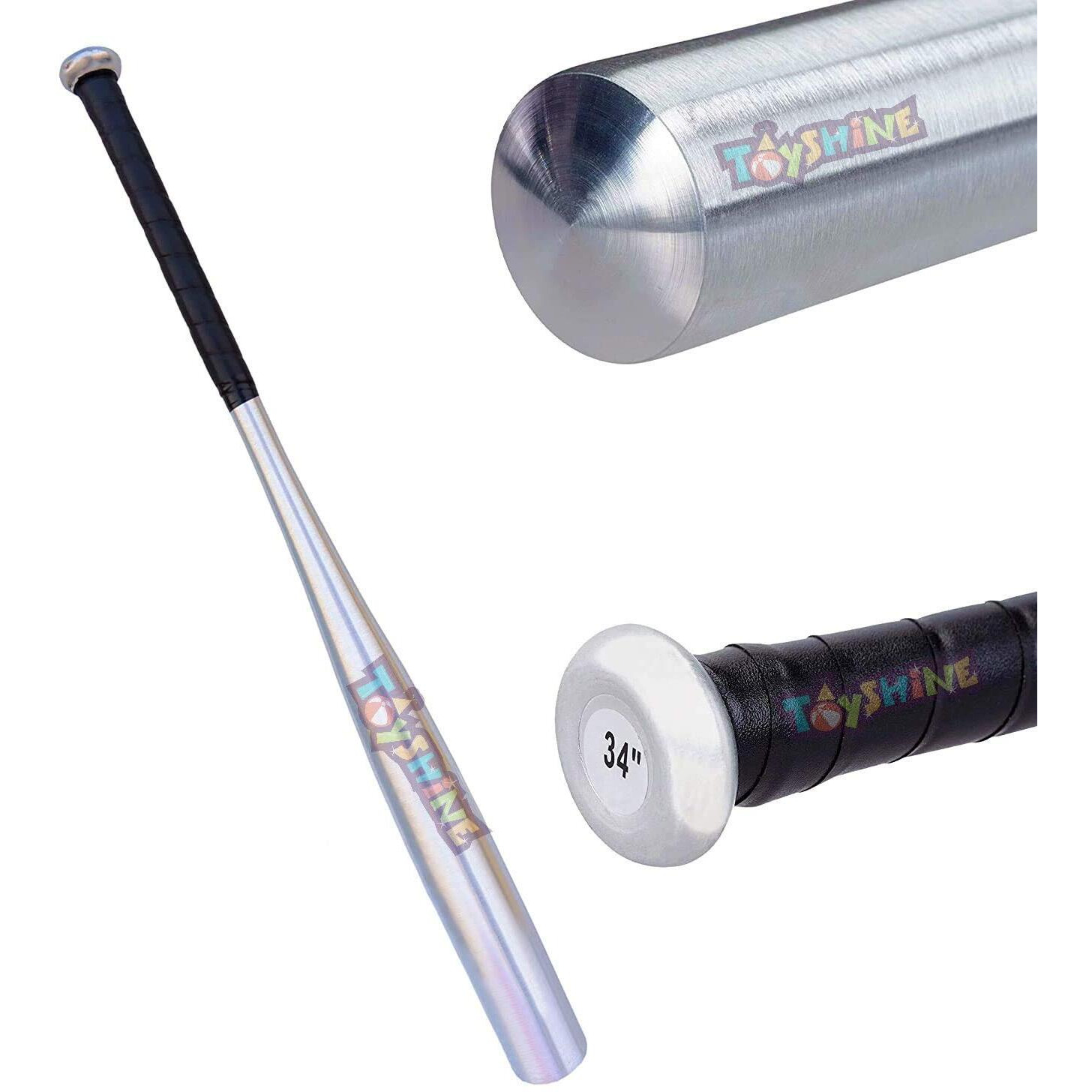 Toyshine Quality Non-Slip Alloy Steel Baseball Bat Metal Baseball Stick (80CM) (Light Weight) Color May Vary (SSTP)