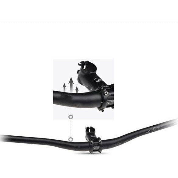 FASTPED Bicycle Handlebar 31.8mm, Aluminum Alloy MTB Handlebar Riser Bar for Mountain Bike 720/780MM (BLACK)