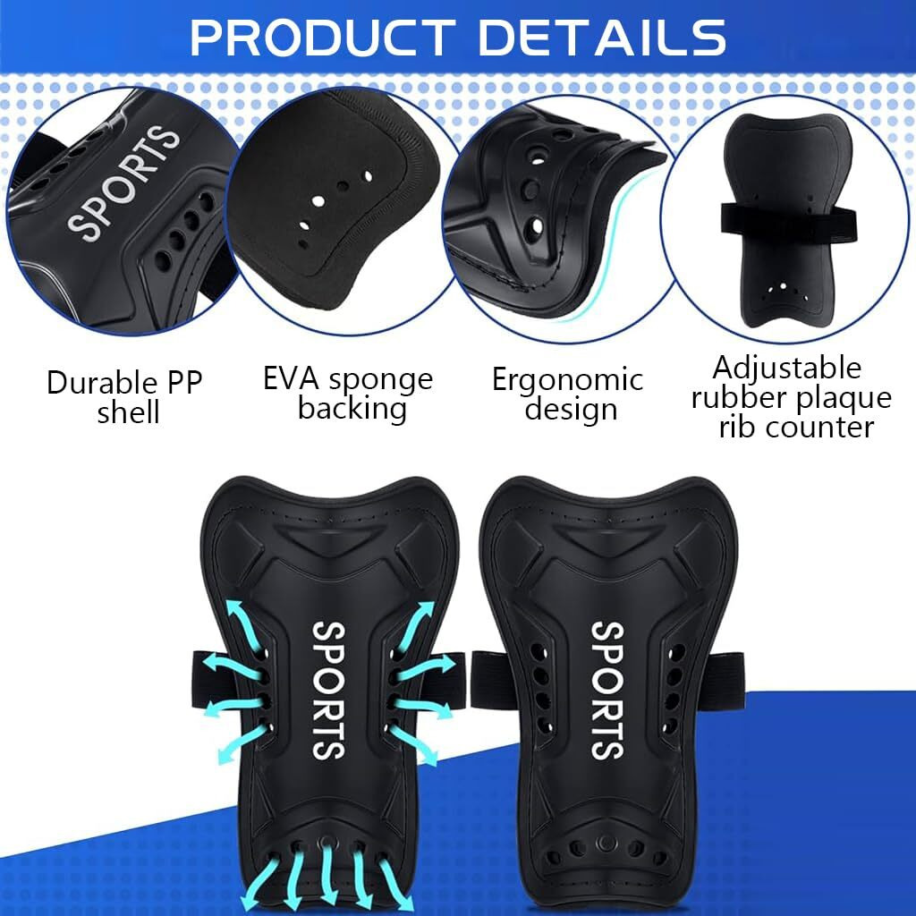 Proberos Sport Compression Sock Shin Guards Set 13.5 Inches Knee High Compression Sport Socks for Girls 10-15 Years Old Sweat Absorption High Elastic Long Sport Socks for Soccer, Basketball M