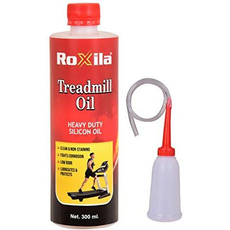 Roxila High Viscosity Pure Silicone Treadmill Lubricant Oil for Belt with Oil Dispenser (300 ml)