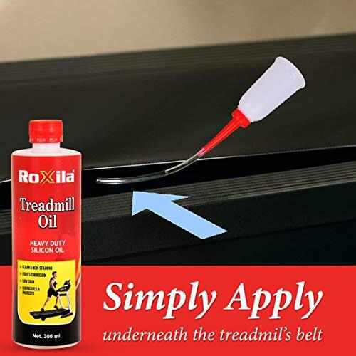 Roxila High Viscosity Pure Silicone Treadmill Lubricant Oil for Belt with Oil Dispenser (300 ml)
