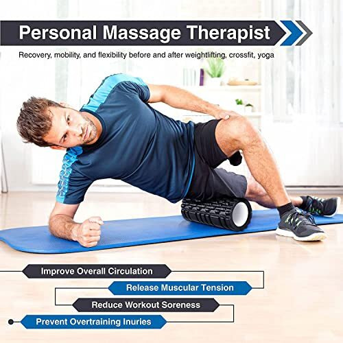 Wearslim Professional Long Acupressure Foam Roller for Deep Tissue Muscle Massage Exercise Fitness and Pain Relief Equipment - Multicolor