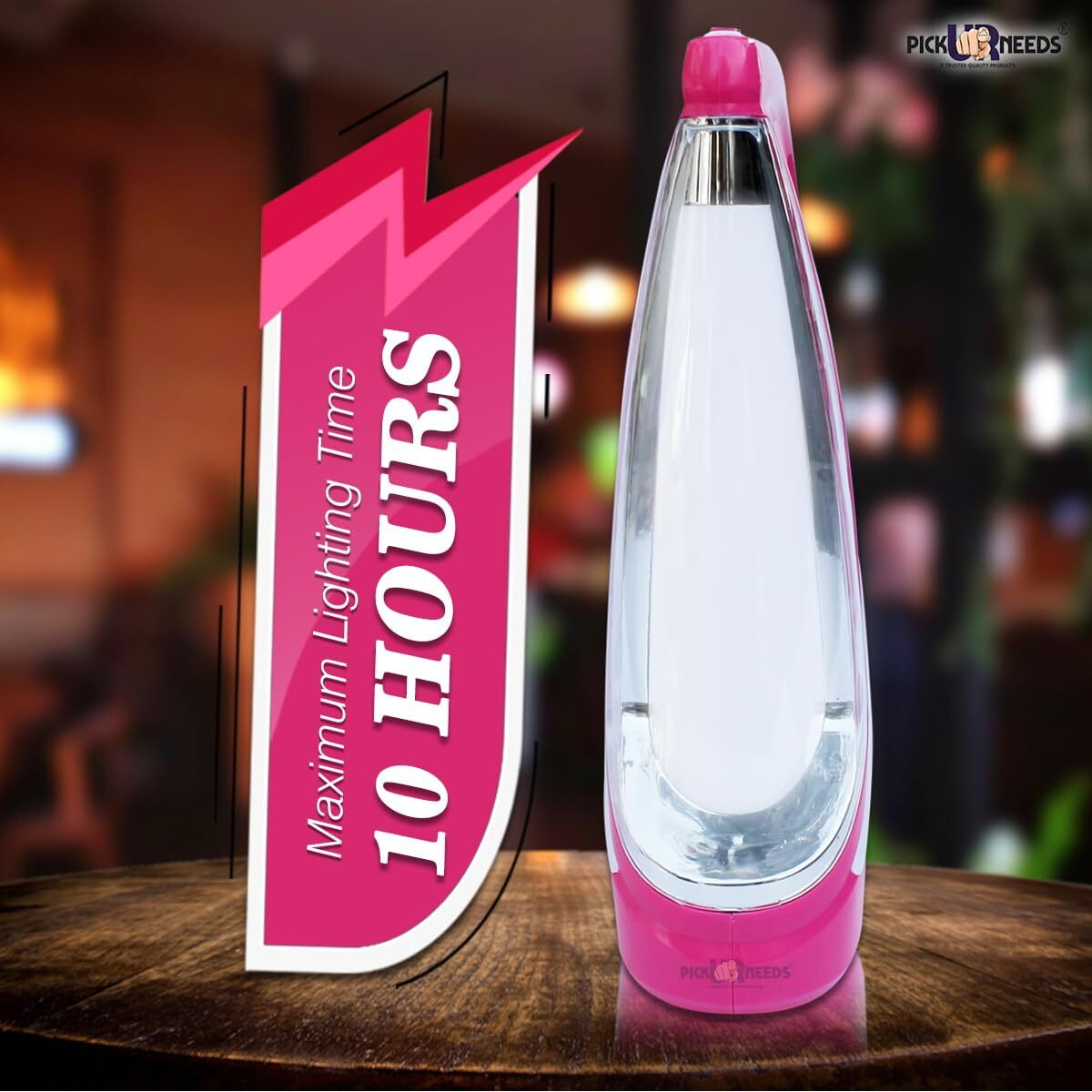 Pick Ur Needs Home Emergency Rechargeable LED Light Lamp Camping Lantern (Pink Tube)