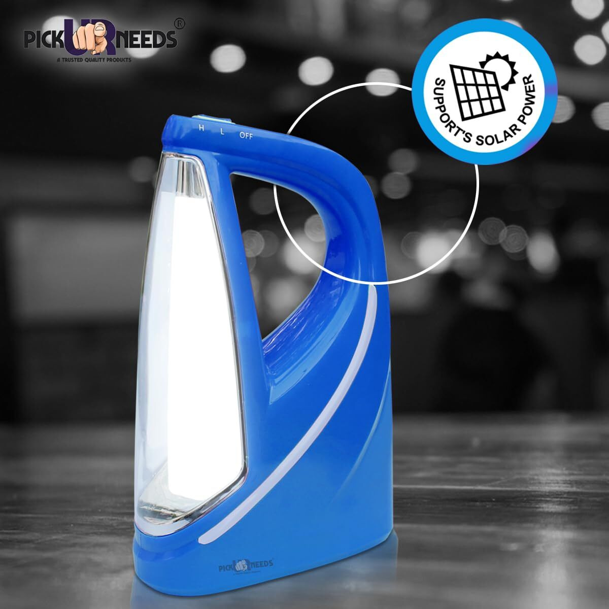 Pick Ur Needs Emergency Rechargeable LED Light Lamp Home Emergency Camping Lantern (Blue Tube)