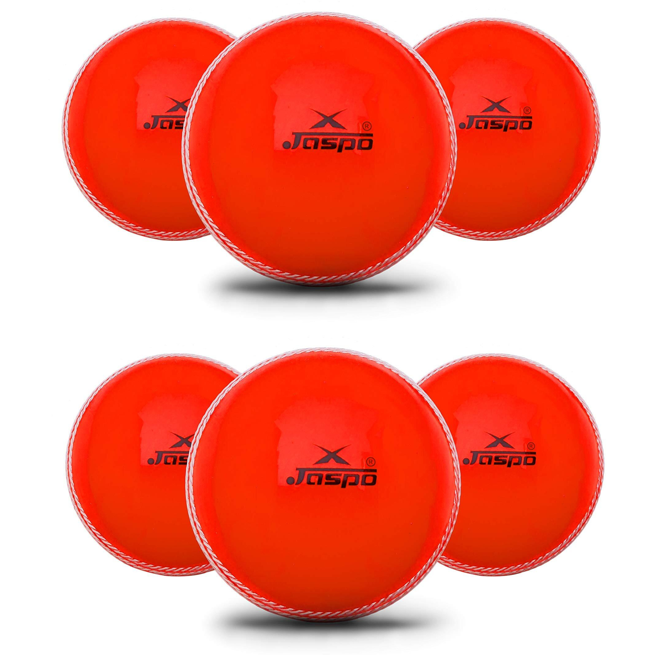 jaspo T-20 Soft Cricket Ball 110 Gm. Orange (Pack of 6)