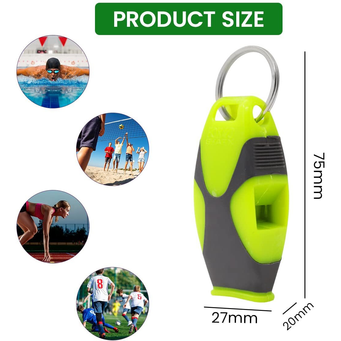Proberos Whistle for Sports with Lanyard, Professioinal Sports Whistles, Whistle High Sound, Hyper Whistle for Referee, Coaches, Sports, Life Guard, Self Defense, Survival, Emergency uses