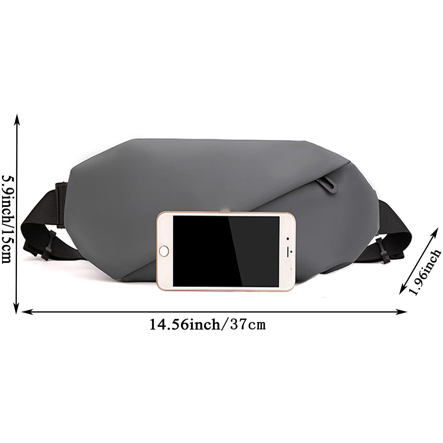 GUSTAVE Stylish Waist Bags for Men Bumbag Waist Fanny Bag Casual Waist Bag Waterproof Oxford Cloth Men Women Adjustable Waist Pack Outdoor Hiking, Running, Travel