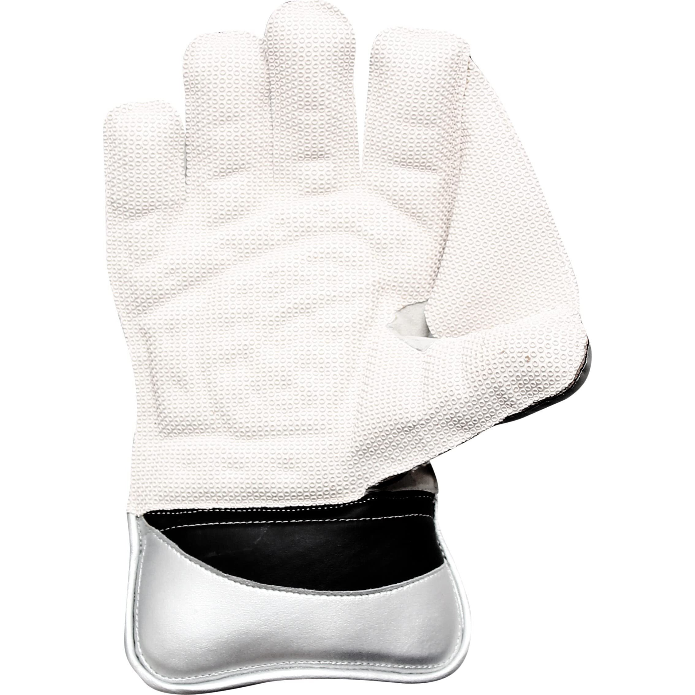 Whitedot Albatross Wicket Keeping Gloves Regular Club Inner Gloves Suitable for Youth Medium (Youth, White, Black) Material  leather