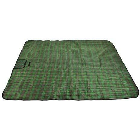 Inditradition Picnic Square Mat, Camping & Outdoor Foldable Sleeping Mat|Waterproof, 6 X 6 Feet (Green)