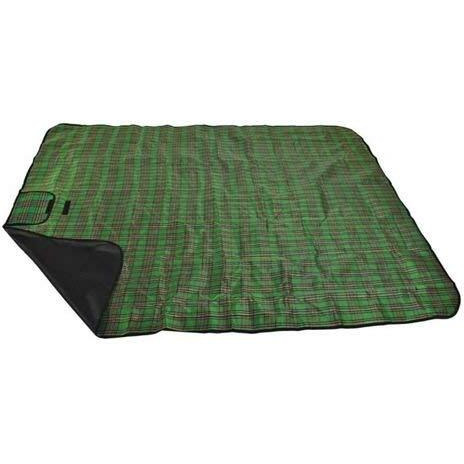 Inditradition Picnic Square Mat, Camping & Outdoor Foldable Sleeping Mat|Waterproof, 6 X 6 Feet (Green)