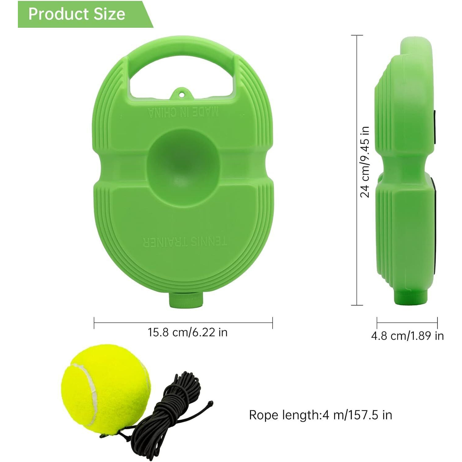 ZEVON Tennis Ball Self-Training Tool Indoor Tennis & Cricket Solo Trainer Kit with String, Rebound Ball Tennis Set for Kids, Tennis Trainer Rebound Ball Practice Equipment, (No Racket Included)