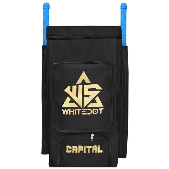 WHITEDOT SPORTS Capital Duffle Cricket Kitbag, Suitable for All Players, Black, Set of 1 Kitbag