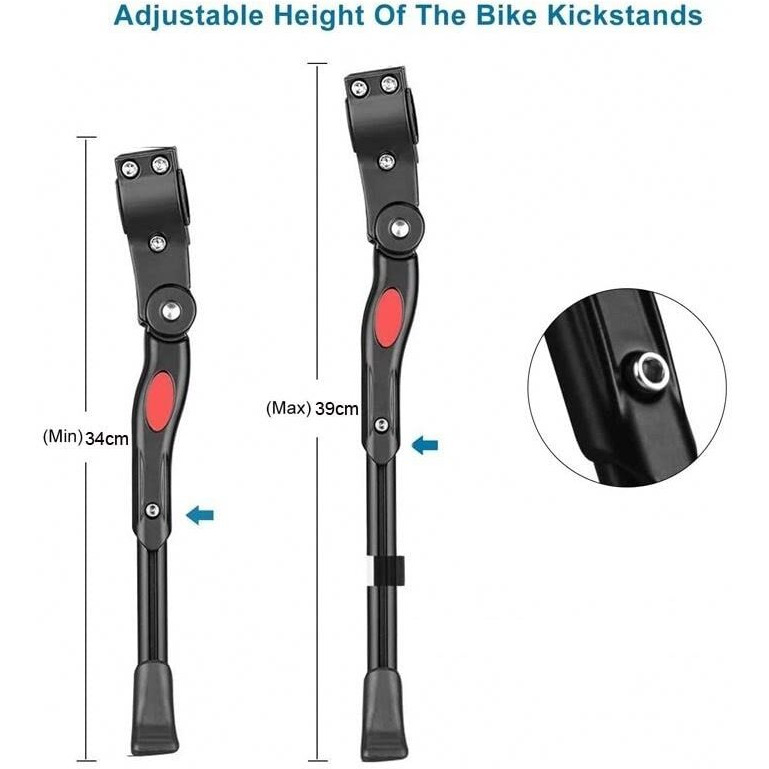 Fastped Aluminum-Alloy Side Kickstand For Road Bike Mountain Bicycle (Black)
