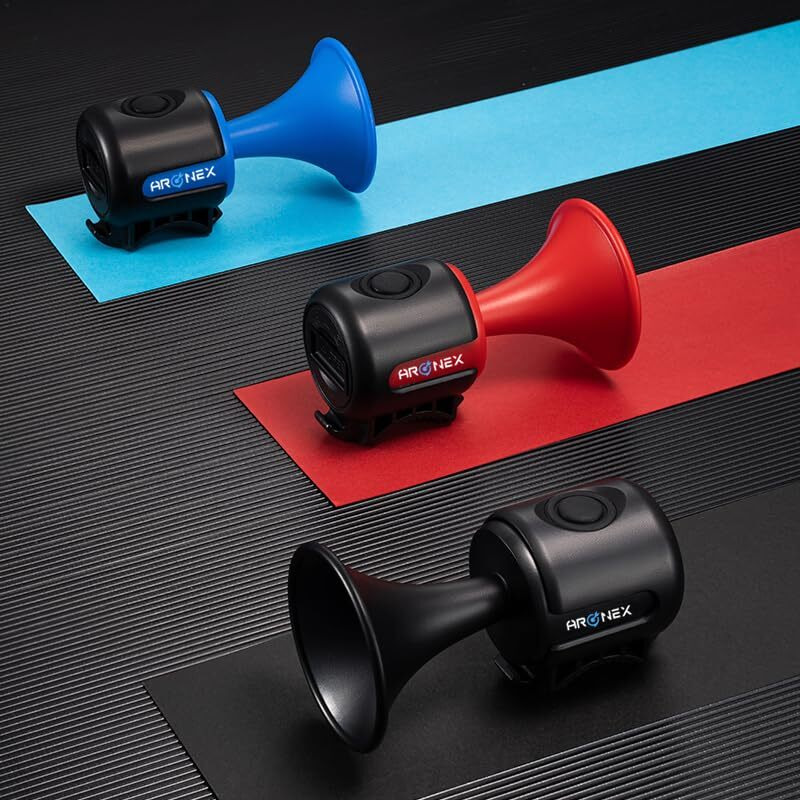 Electric Bike Horn Loud 120dB Adults Kids Bike Horn Alarm IPX4 Waterproof Electronic Bicycle Horns for Handlebars Ebike Scooter Horn (Blue)