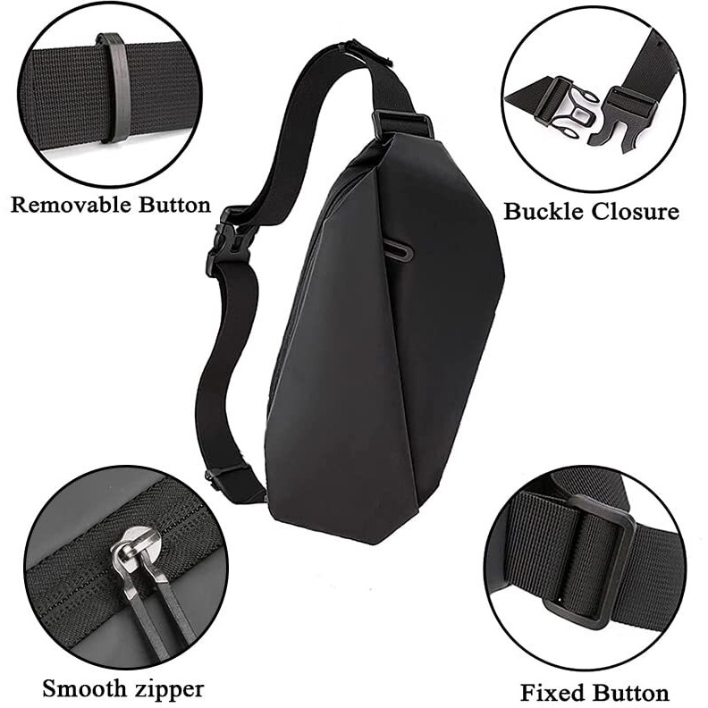 Gustave Waist Bag For Unisex With Adjustable Strap, Stylish Fanny Pack Waterproof Chest Bag Lightweight Belt Bag For Running Travel Sports Cycling Workout Gym Outdoor