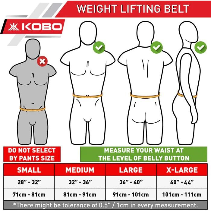 Kobo 10mm Adjustable Lever Belt Weight Lifting Gym Fitness, Natural Genuine Leather 4 Wide Back Support, 9 Adjustable Holes, Powerlifting Bodybuilding Deadlift Squat Workout Training Men Women WTB-16