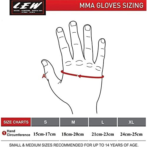 LEW Gold/Black Fight/MMA/Muay Thai Thumb Protection Grappling Gloves (Gold/Black, Large/Ex-Large)