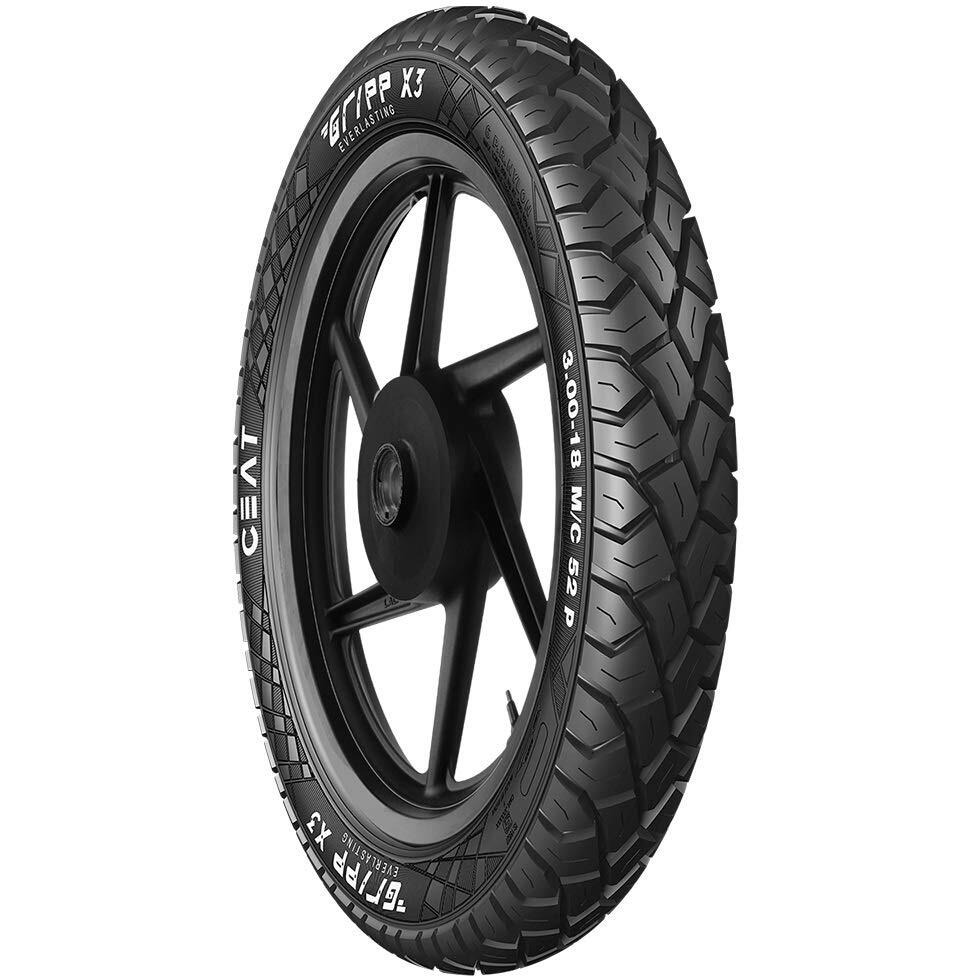 CEAT Gripp X3 80/100-18 GRIPP X3 Tubeless Bike Tyre, for Rear