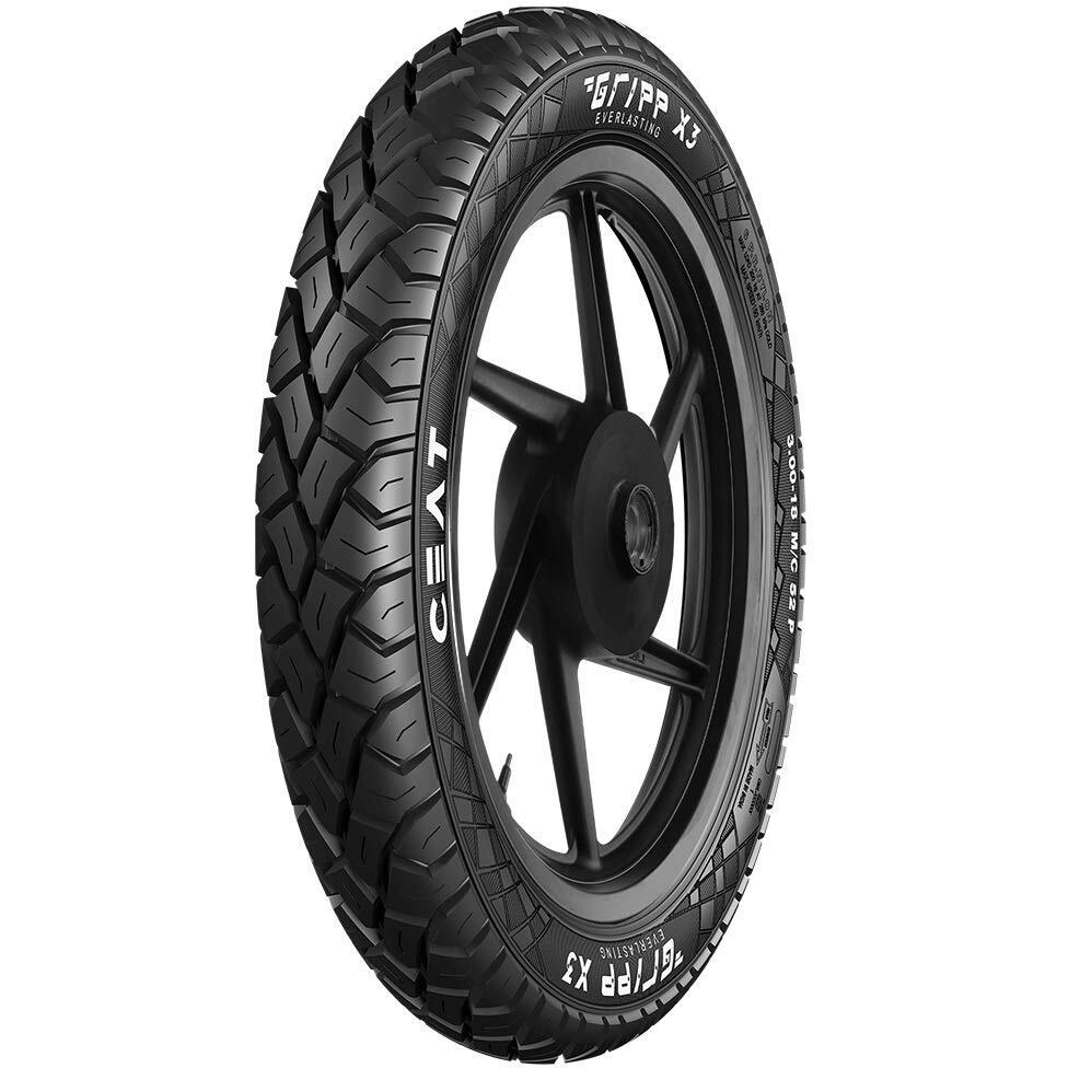 CEAT Gripp X3 80/100-18 GRIPP X3 Tubeless Bike Tyre, for Rear