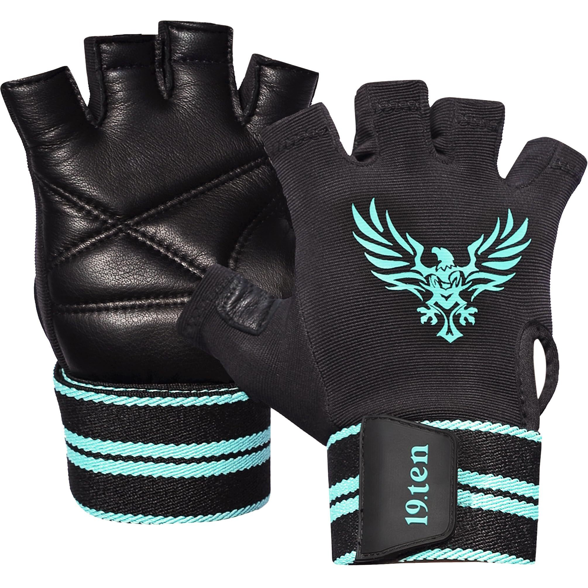 19.ten 19Ten Mucho Man From Sree Gloves For Men And Women Palm Wrist Wraps Protection Washable Leather Weightlifting Gym Fitness Exercise Workout Pull Ups (Large, Old Egal)