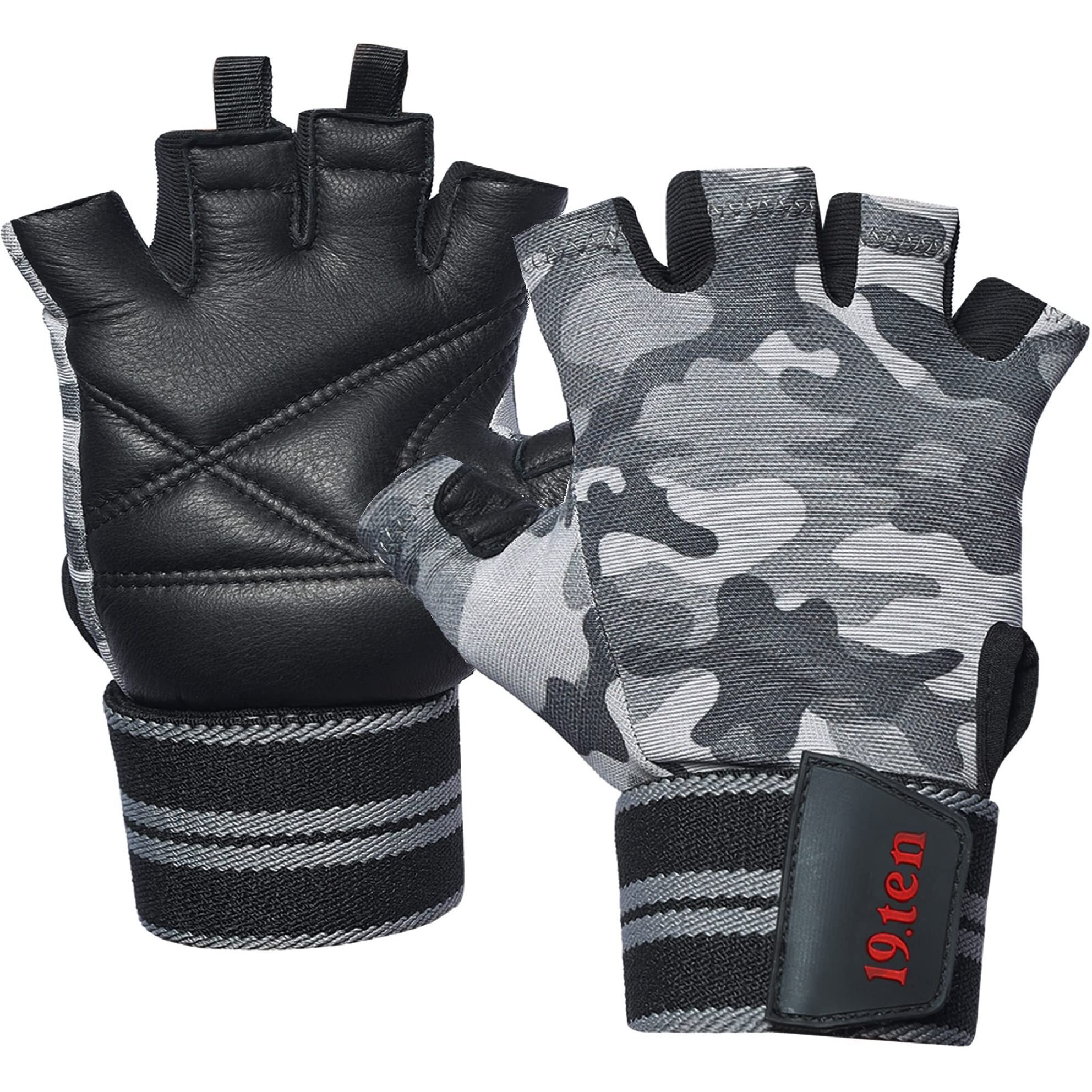 19ten Mucho Man from Sree Gloves for Men and Women Palm Wrist Wraps Protection Washable Leather Weightlifting Gym Fitness Exercise Workout Pull Ups Accessories (Medium, Air Man)