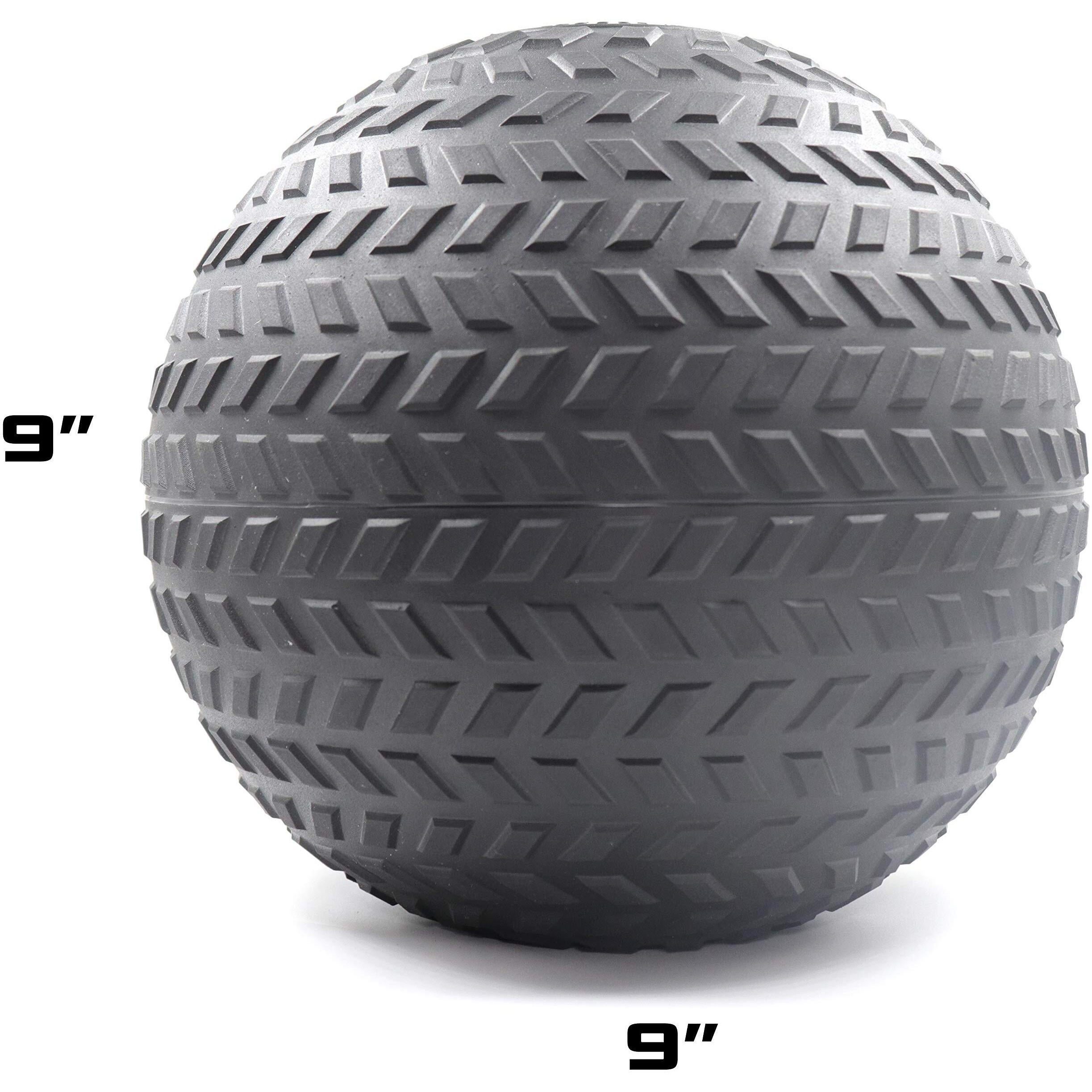 Kobo CTA-37 Slam Ball 6 Kg (Dead Bounce) Rubber Classic, Strength and Conditioning Cross Training WODs, Plyometric and Core Training, Squats, Lunges, Wall Exercises (Imported), 6Kg (Black)