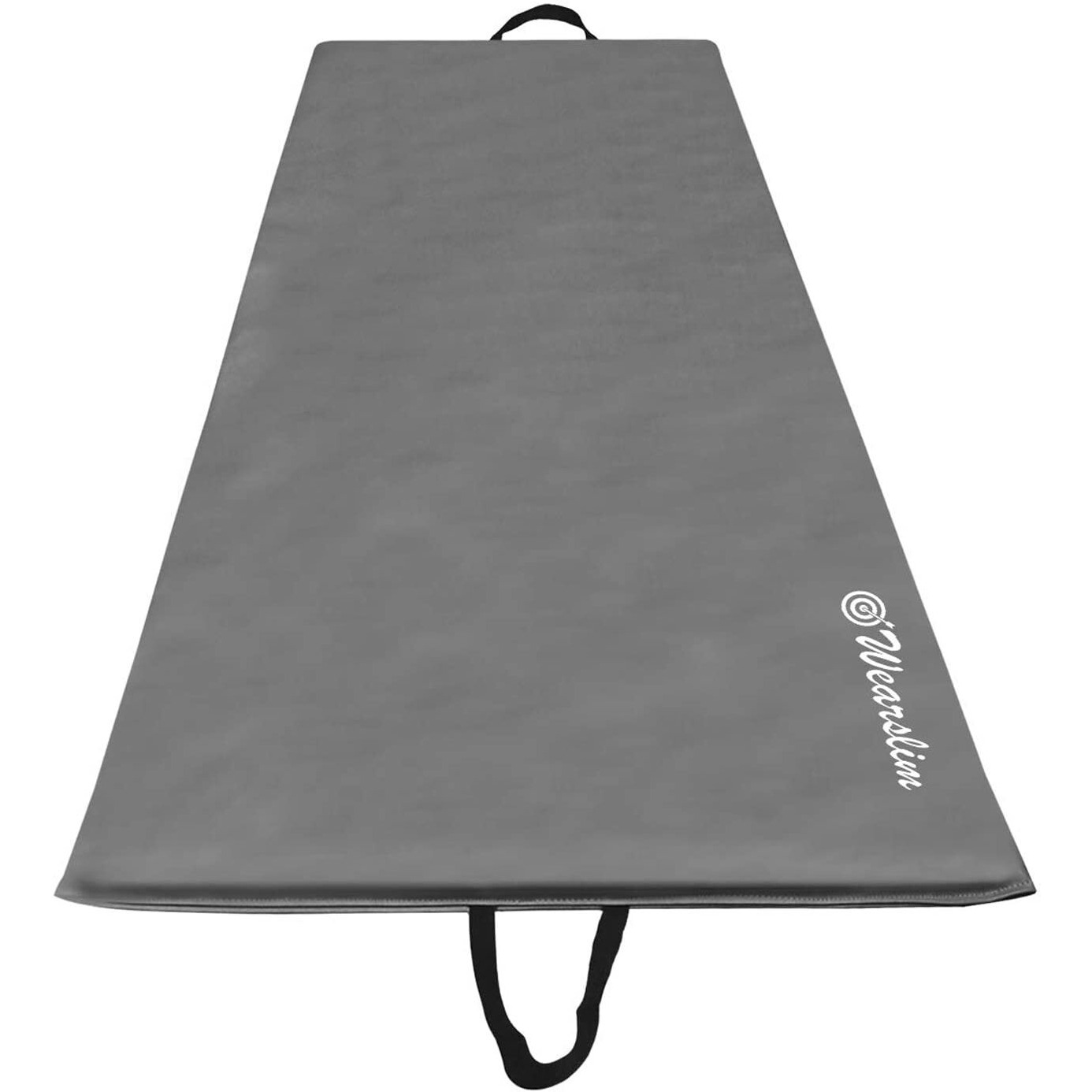 Wearslim Yoga Mat for Women, Men, Kids| Exercise Mat, Gym Mat for Home Workout| Foldable Yoga Mat, Anti-slip, Sweat Resistant, Unique Body Alignment Line System| 10mm thick PVC PU Leather Yoga Mat with Carry Bag| Exercise Mat for Home, Gym, Pilates, Core Strengthening Exercise & Meditation ( 175x67 CM, Grey)