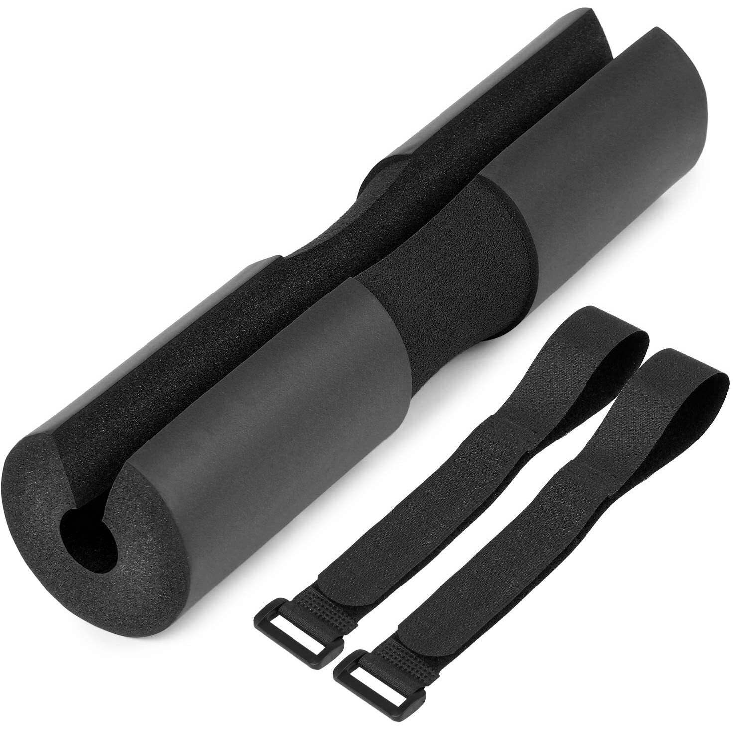 Kobo Barbell Squat Pad - Advanced Neck and Shoulder Ergonomic Protective Pad Support for Squats, Lunges and Hip Thrusts - Fit Standard and Olympic Bars Perfectly (with Strap)