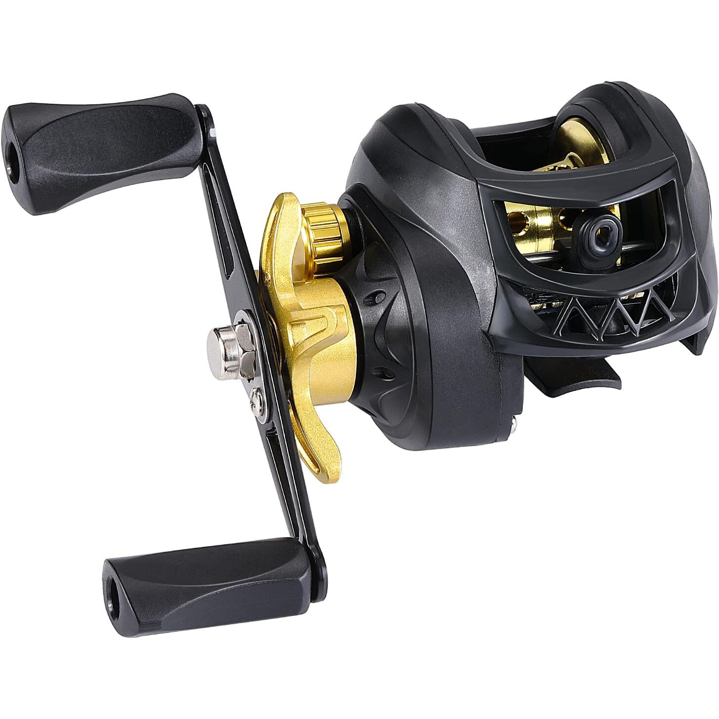 Sougayilang Baitcasting Reels, Smooth Casting Reel with Magnetic Braking System Bright Color Baitcaster Reel-Golden-Right Handed