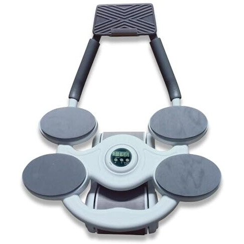 KRESHU Intelligent Core Abdominal Wheel with Elbow Support Timer | Automatic Rebound Ab Roller Exercise Equipment - White (1-Piece)