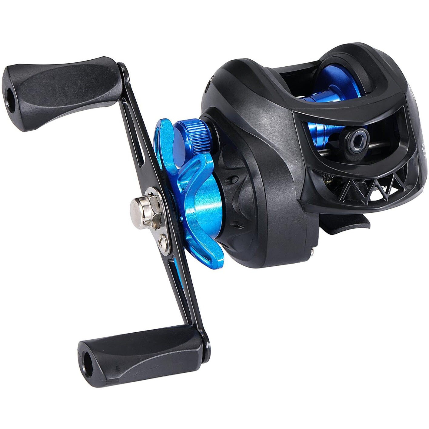 Sougayilang Baitcasting Reels, Smooth Casting Reel with Magnetic Braking System Bright Color Baitcaster Reel-Blue-Right Handed