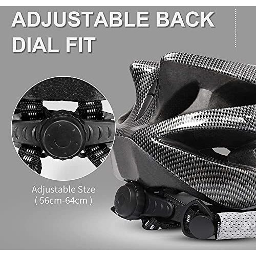 FABSPORTS Light Weight Bicycle/Bike Helmet with Flexible Padding for Kids and Adults, Adjustable Size, for Road & Mountain Cycling/Skating, Black, One Size