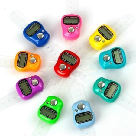 StapX Hand Finger Tally Counter japa mala Mantra Digital Counting Machine digi Counter 5-Digit for japamala Chanting (3qty,Multicolour)