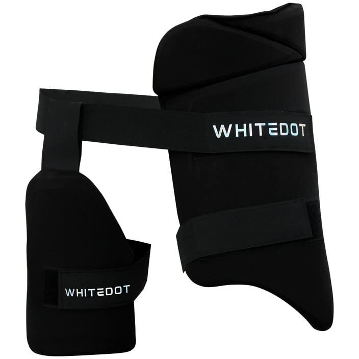 Whitedot Dot 2.1 Combo Thigh Guard||Suitable Foor Youth Right Hand||Black||
