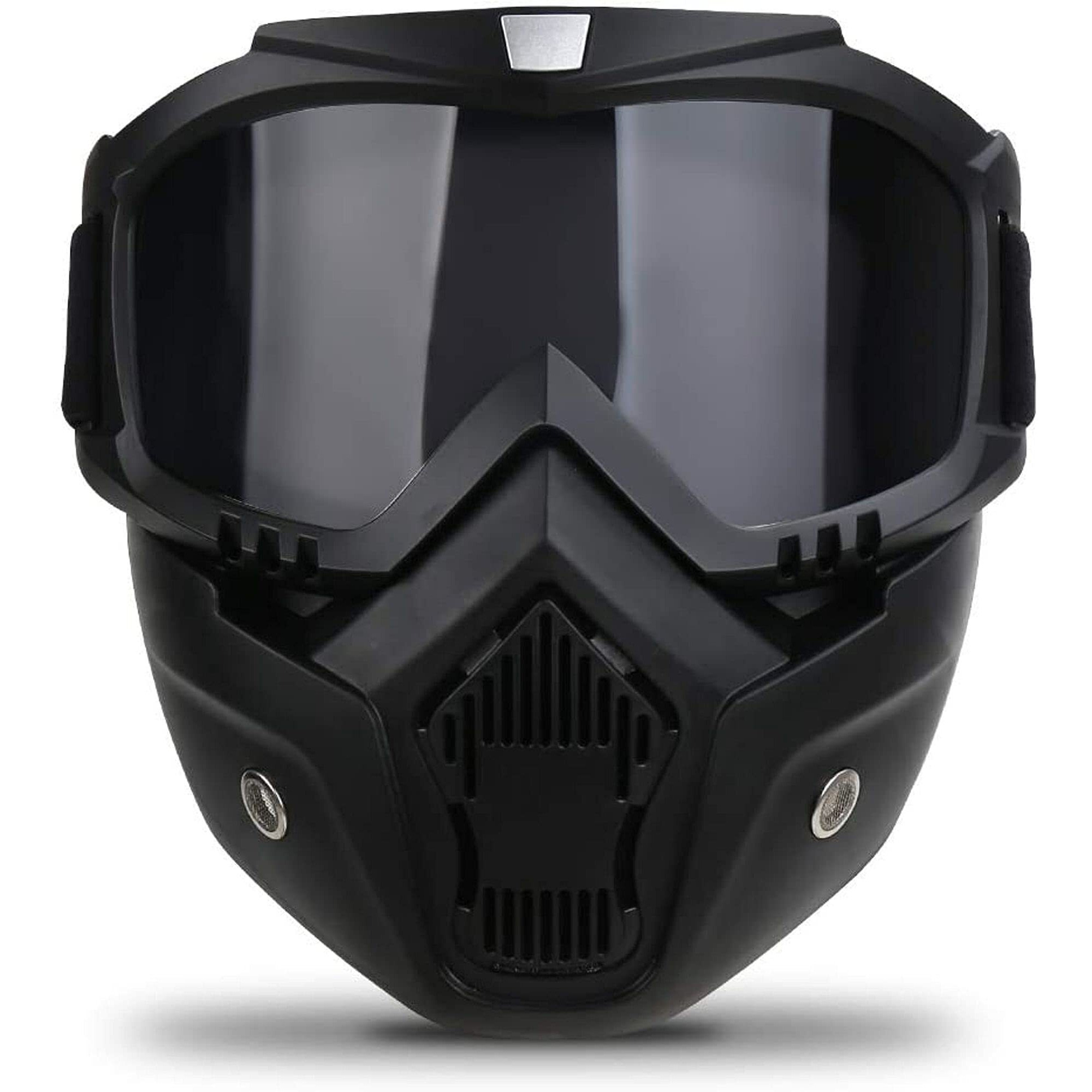 FABSPORTS protective goggles with detachable mask, Anti UV, Windproof, soft foam padded for comfort. Used for Motorcycle, Dirt Bike off road, ATV Ride, snowboarding, skiing, cycling etc