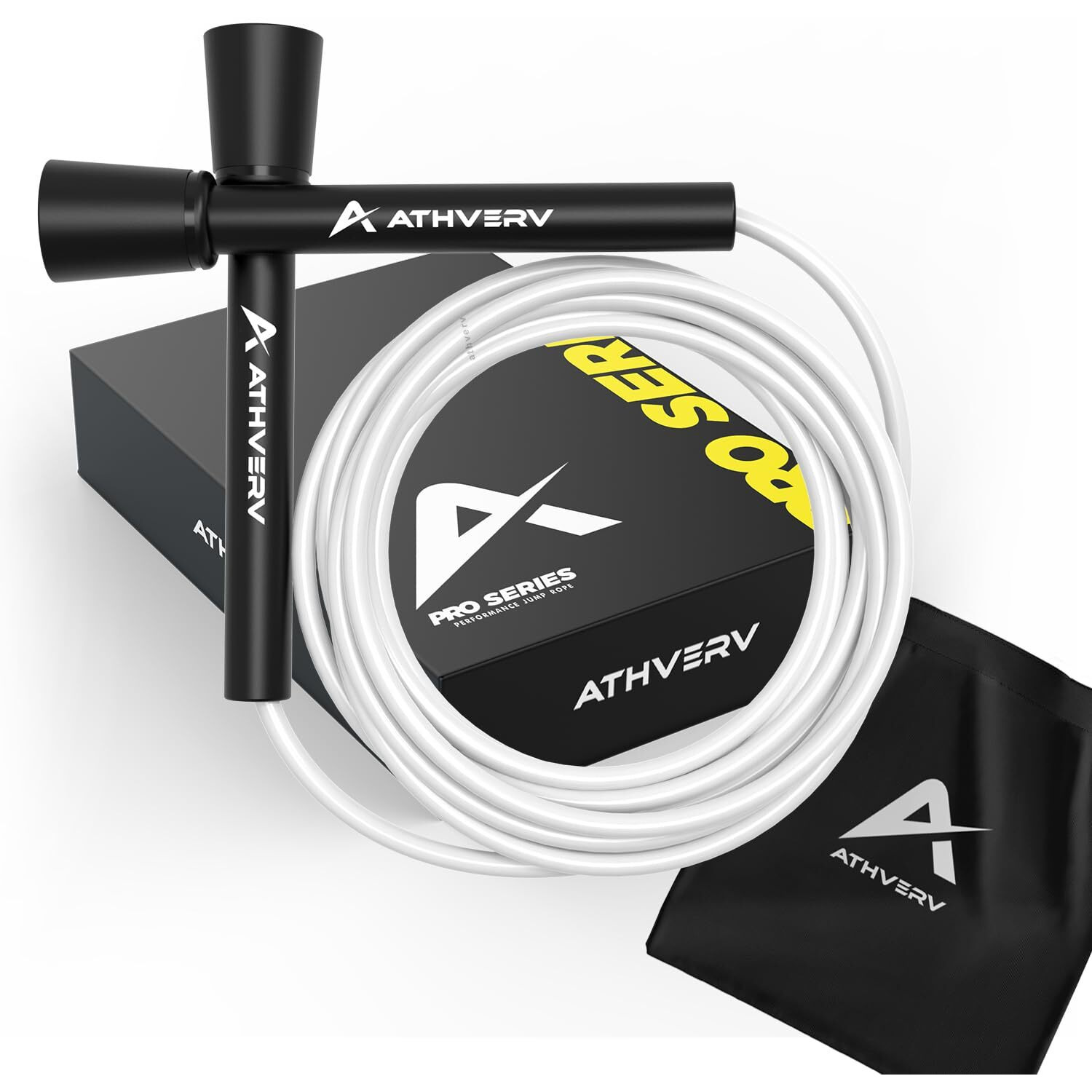 Athverv Adjustable Skipping Rope for Men, Women & Kids  Speed Jump Rope for Exercise Workout & Weight Loss (Peace)