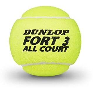 DUNLOP Rubber Fort All Court Tennis Ball (Green) 1 Can | 3 Balls