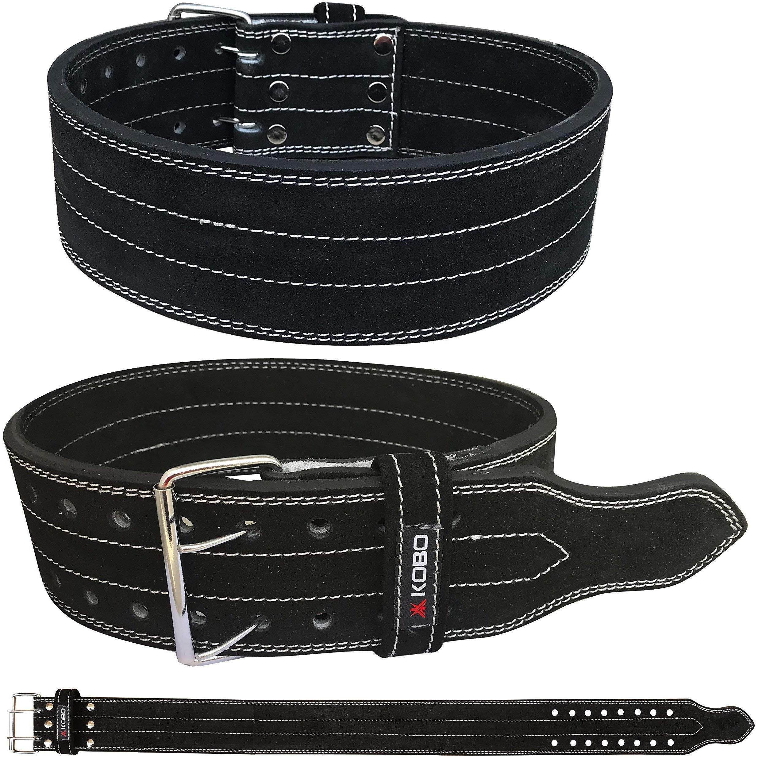 Kobo WTB-05 Leather Weight Lifting Belt, X-Large (Black)