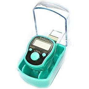 SADVIDHYA Plastic Adjustable Finger Ring Hand Electronic Digital Tally Counter (Small, Multicolour)