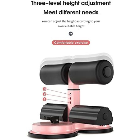 ZURATO Assistive Abdominal Chest and arm Muscles Exercise Adjustable Assistant Fitness Equipment double Suction Cup Home Workout Healthy Abdomen Press Leg Support (Black)