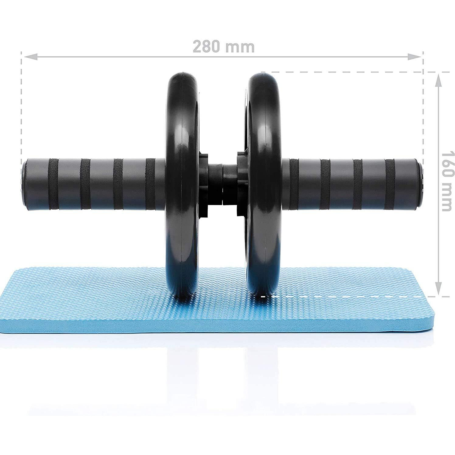 SKYFUN (LABEL) Dual Wheel Abdominal Strength Fitness Training Ab Roller Machine Wheel Exercise Core Workout Fitness Equipment For Men, Women Home Gym