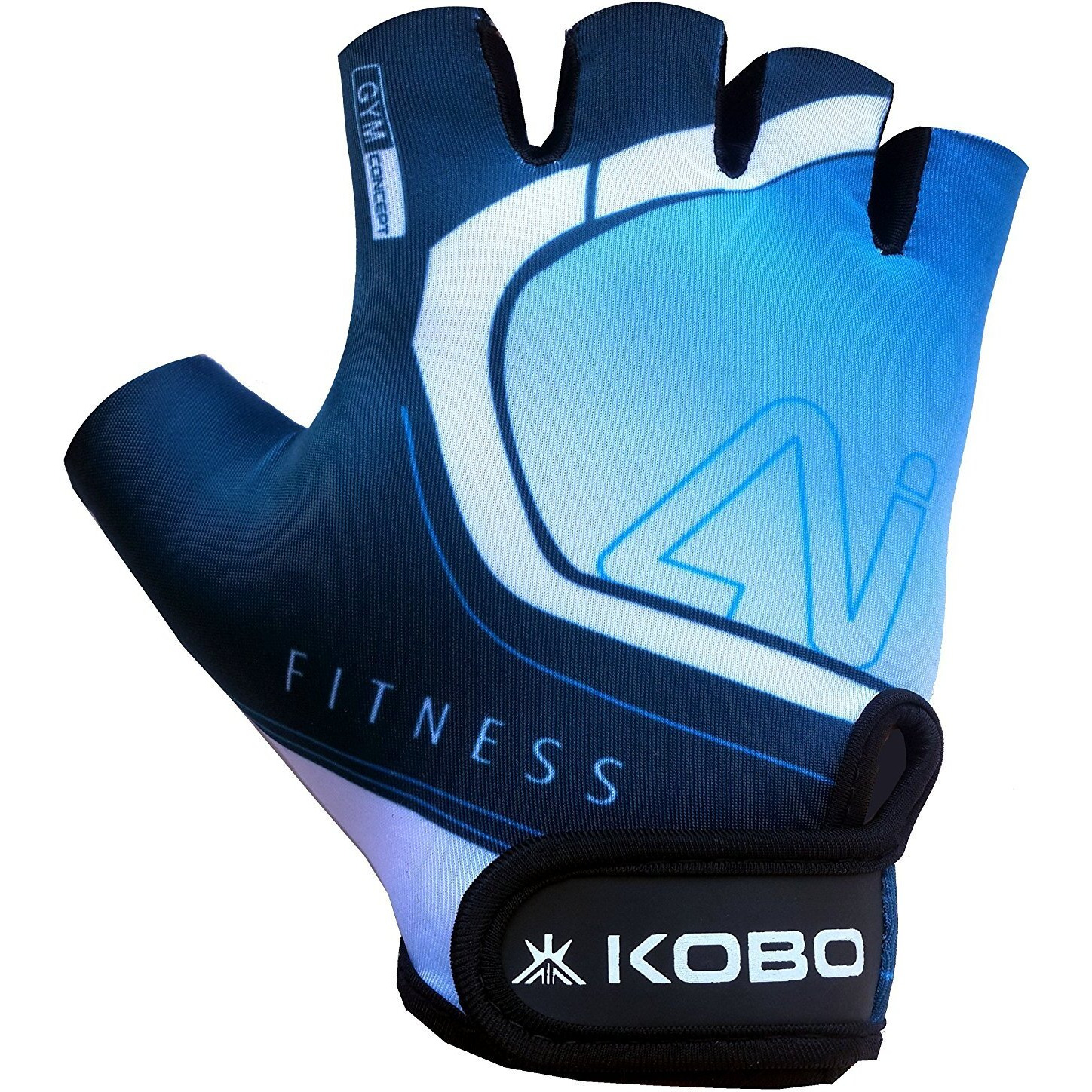 Kobo WTG-20 Lycra-Spandex Gym Gloves, Small (Blue)