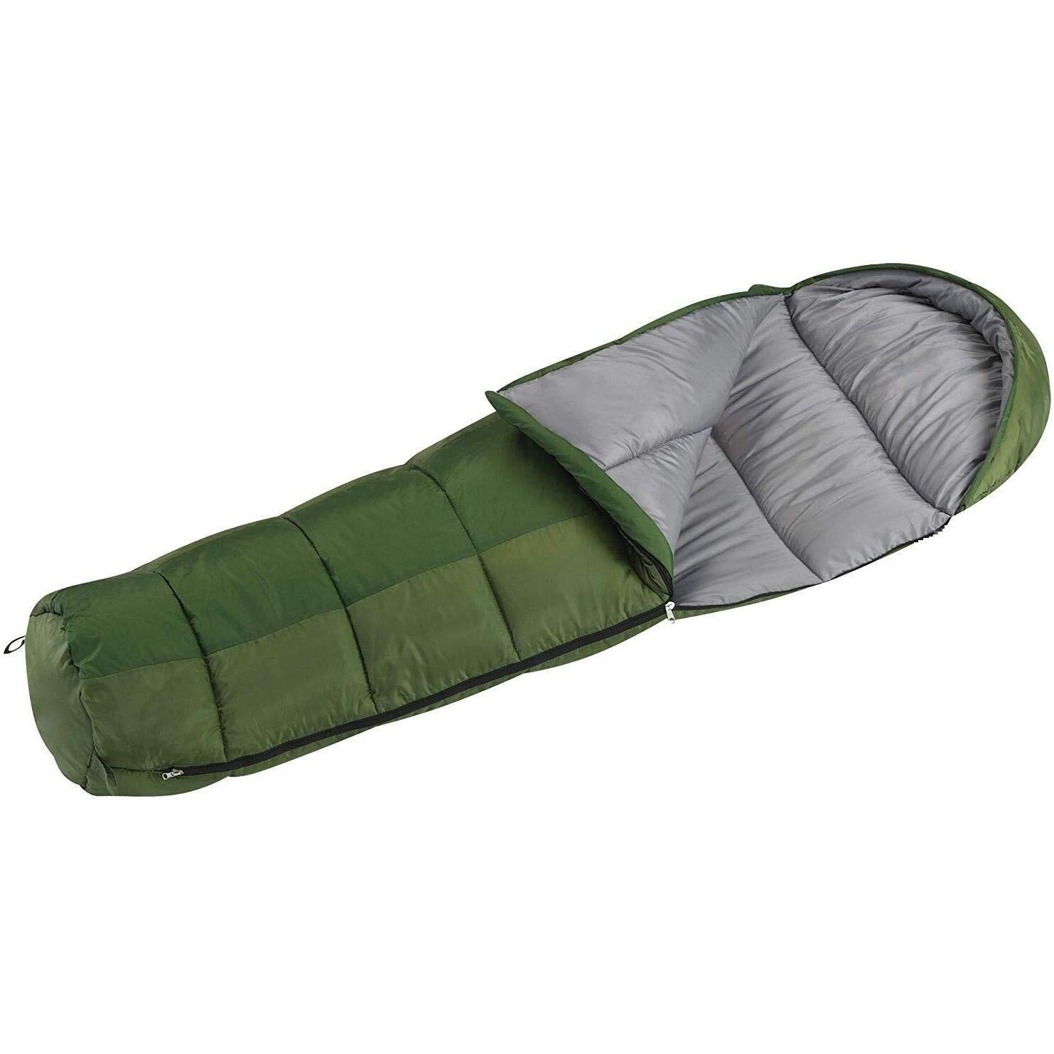 Boosty Polyester Waterproof Adult Sleeping Bag perfect for camping trips, travelling, trekking, sleepovers (Green)