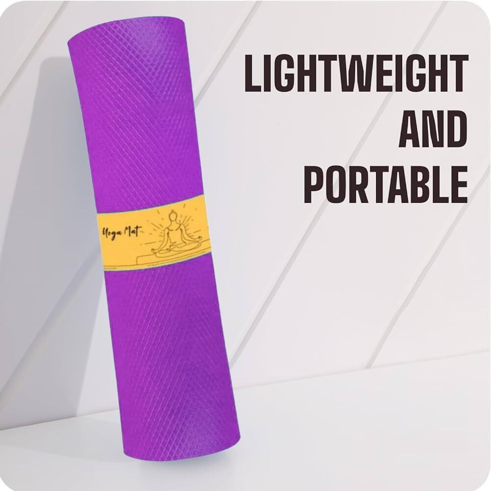 Mommers Ethylene Vinyl Acetate 4Mm Yoga Mats|Gym Mats for Home Workouts|Yoga Mats for Women and Men 6X2 Feet - Black