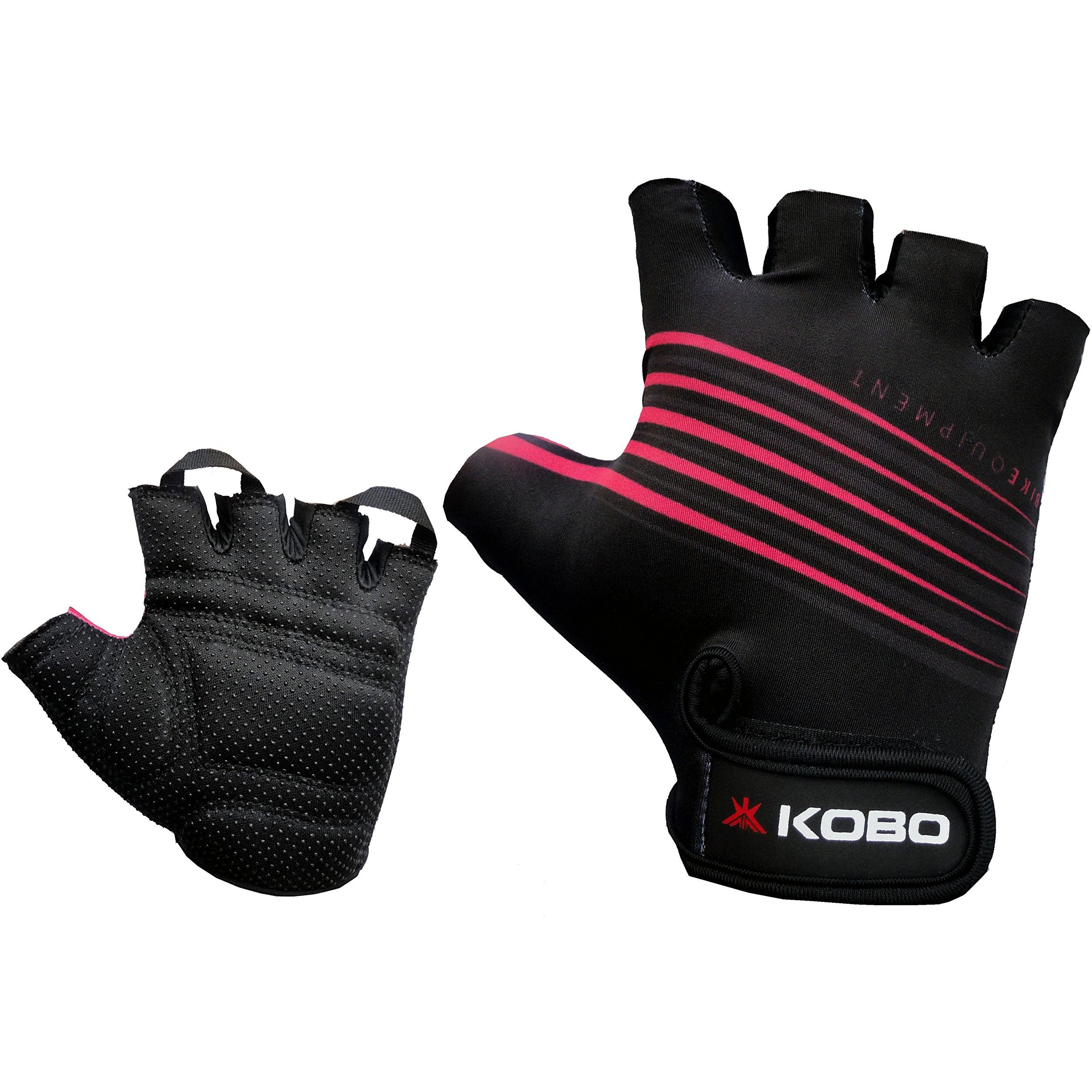 Kobo Ladies Exercise Weight Lifting Grippy Hand Protector Padded Gym & Fitness Gloves (Size-XL)