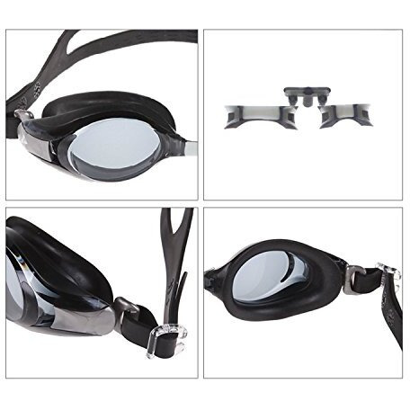 View by Tabata, Japan Unisex -7 Power Dolphin Rx V510 Prescription Ages 12-Adult Swim Goggles (Black)