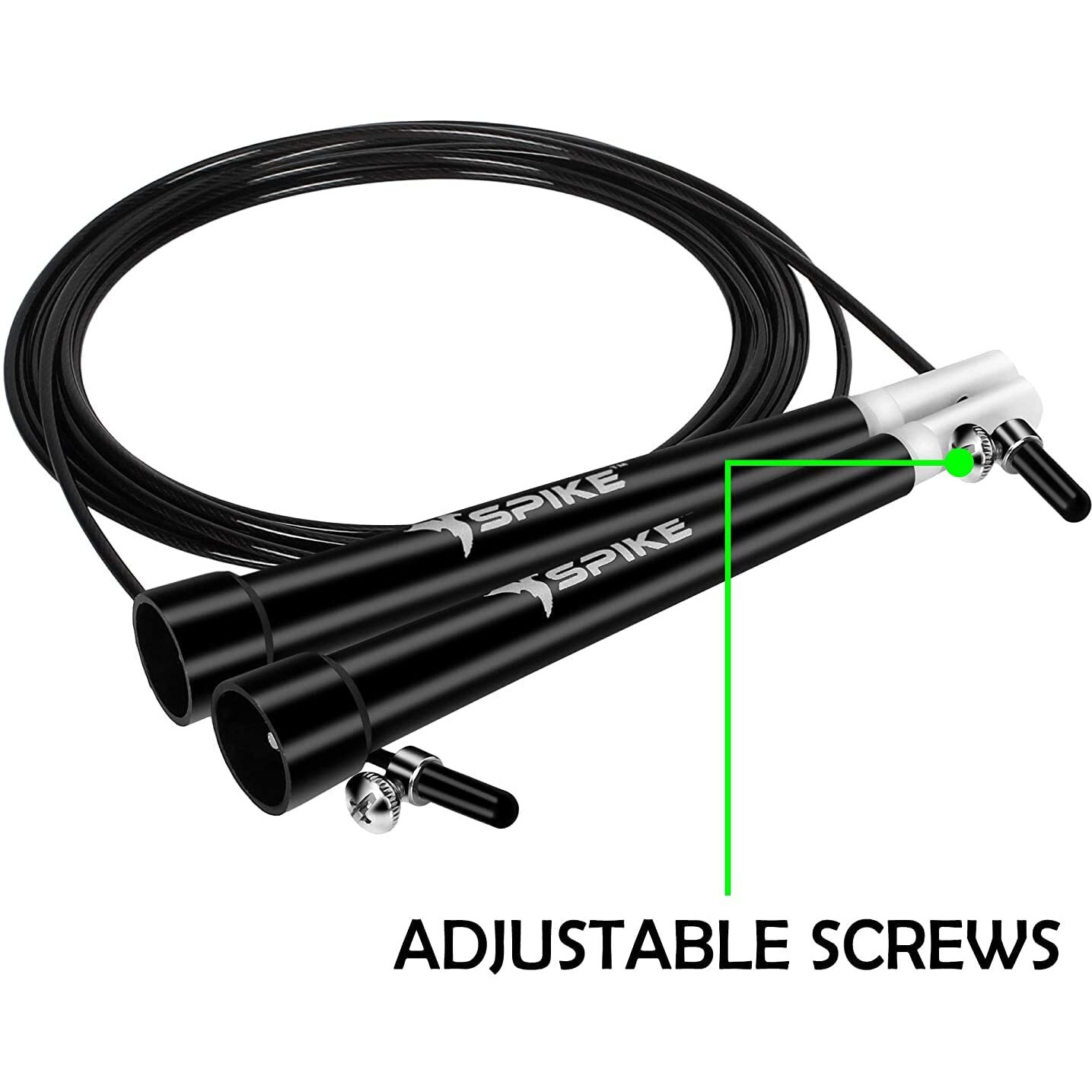 Spike Speed Skipping Jump Rope for Weight Loss, Fat Loss, Strength Designed for Both Men and Women (Black)