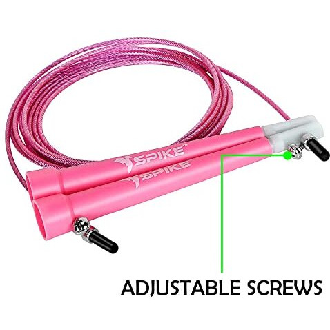 Spike Speed Skipping Jump Rope for Weight Loss, Fat Loss, Strength Designed for Both Men and Women (Pink)